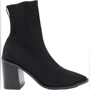New in Box! Black Ribbed Ankle Boots. Grab them at this great price